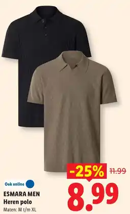 Lidl Esmara Men Heren polo aanbieding