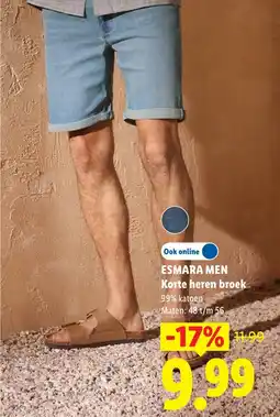 Lidl Esmara Men Korte heren broek aanbieding