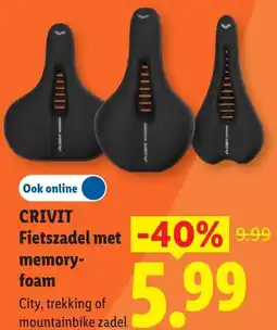 Lidl Crivit Fietszadel met memoryfoam aanbieding