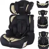 Bol.com Cabino Autostoel i-Size - Groep 1/2/3 (76 - 150 cm) - Gordel - Zwart/Beige aanbieding