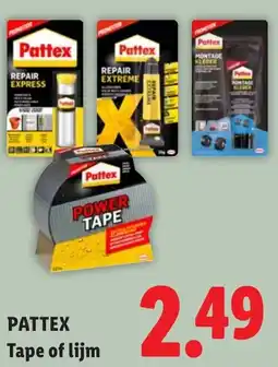 Lidl Pattex Tape of lijm aanbieding