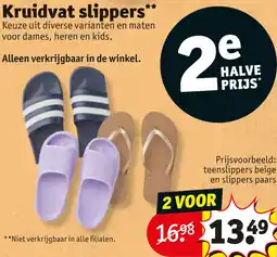 Kruidvat Kruidvat slippers aanbieding