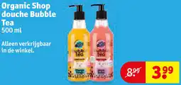 Kruidvat Organic Shop douche Bubble Tea aanbieding