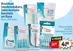 Kruidvat Kruidvat tandenstokers, interdentale borstels en floss aanbieding