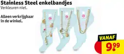 Kruidvat Stainless Steel enkelbandjes aanbieding