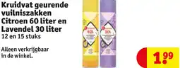 Kruidvat Kruidvat geurende vuilniszakken Citroen en Lavendel aanbieding