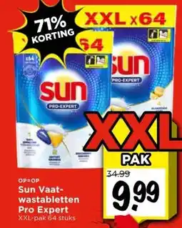 Vomar Voordeelmarkt Sun Vaat- wastabletten Pro Expert aanbieding