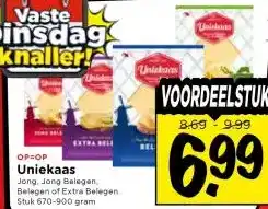 Vomar Voordeelmarkt Uniekaas Jong, aanbieding