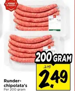 Vomar Voordeelmarkt Runder- chipolata's aanbieding