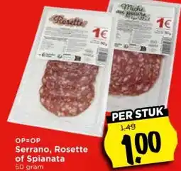 Vomar Voordeelmarkt Serrano, Rosette of Spianata aanbieding