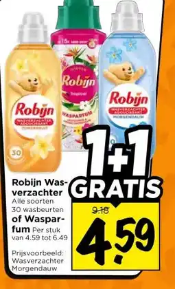 Vomar Voordeelmarkt Robijn Was- verzachter of Waspar- fum aanbieding
