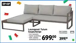 GAMMA Loungeset Tulum taupe/beige aanbieding