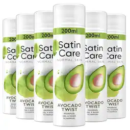 Bol.com Satin Care Scheergel Avocado Twist - 6 x 200 ml - Voordeelverpakking aanbieding
