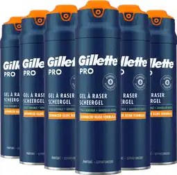 Bol.com Gillette Pro - Scheergel - Verkoelt De Huid - Voordeelverpakking 6 x 200ml aanbieding
