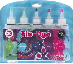 Bol.com Crafts&Co Tie Dye Kit - Textielverf - 5 Knijpflesjes - Kleurenset Herfst aanbieding