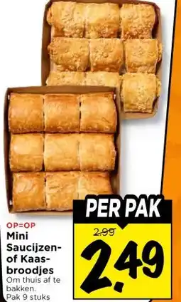 Vomar Voordeelmarkt Mini Saucijzen- of Kaas-broodjes aanbieding