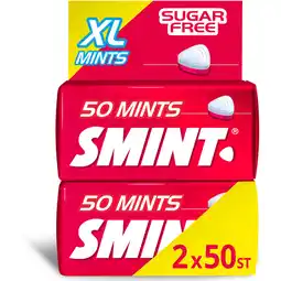 Jumbo Smint XL Aardbei Suikervrij Duopack 2 x 50 stuks aanbieding