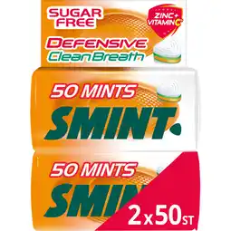 Jumbo Smint Defensive Orangemint Suikervrij Duopack 2 x 50 stuks aanbieding