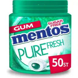 Jumbo Mentos Gum Pure Fresh Wintergreen Suikervrij Pot 50 stuks aanbieding