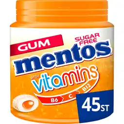 Jumbo Mentos Gum Vitamins Citrus Blend Suikervrij Pot 45 stuks aanbieding