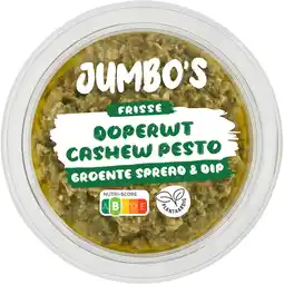 Jumbo Jumbo's Frisse Doperwt Cashew Pesto Groente Spread & Dip 150 g aanbieding