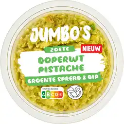 Jumbo Jumbo's Groente Spread & Dip Zoete Doperwt Pistache 150 g aanbieding