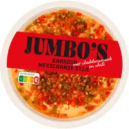 Jumbo Jumbo's Kaasdip Mexicaanse Stijl met Cheddarsmaak en Chili 150 g aanbieding