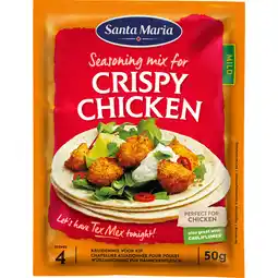 Jumbo Santa Maria Crispy Chicken Kruidenmix Mild 50 g aanbieding