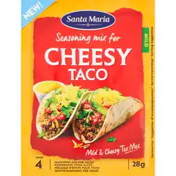 Jumbo Santa Maria Cheesy Taco Kruidenmix 28 g aanbieding