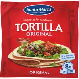 Jumbo Santa Maria Tortilla Wraps Medium 8 Stuks 320 g aanbieding