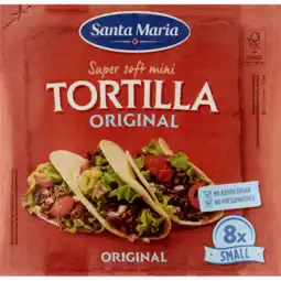 Jumbo Santa Maria Super Soft Mini Tortilla Original 8 Stuks 200 g aanbieding