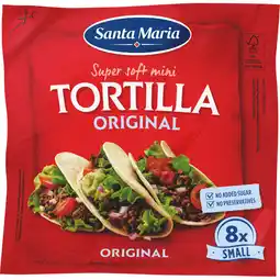Jumbo Santa Maria Super Soft Mini Tortilla Original 8 Stuks 200 g aanbieding