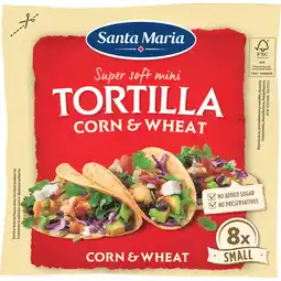 Jumbo Santa Maria Tortilla Wraps Corn & Wheat Mini 8 stuks 200 g aanbieding