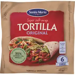 Jumbo Santa Maria Tortilla Wraps Large 6 Stuks 371 g aanbieding