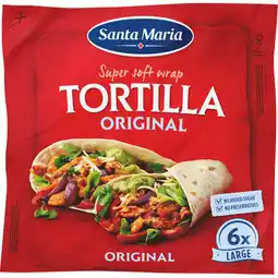 Jumbo Santa Maria Tortilla Wraps Large 6 Stuks 371 g aanbieding