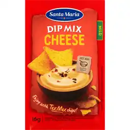 Jumbo Santa Maria Dip Mix Cheese Mild 16 g aanbieding