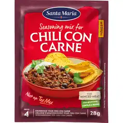 Jumbo Santa Maria Chili Con Carne Kruidenmix Medium 28 g aanbieding