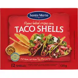 Jumbo Santa Maria Taco Schelpen 12 Stuks 135 g aanbieding