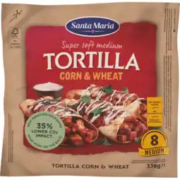 Jumbo Santa Maria Tortilla Wraps Corn&Wheat Medium 8 Stuks 336 g aanbieding