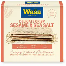 Jumbo Wasa Delicate Crisp Sesame & Sea Salt 190 g aanbieding