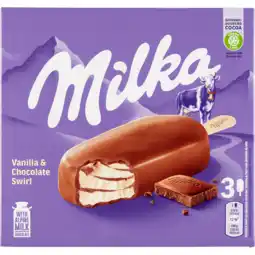 Jumbo Milka Vanilla & Chocolate Swirl 3 Stuks 270 ml aanbieding