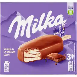 Jumbo Milka Vanilla & Chocolate Swirl 3 Stuks 270 ml aanbieding