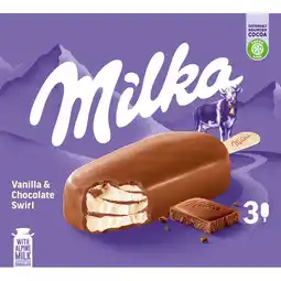 Jumbo Milka Vanilla & Chocolate Swirl 3 Stuks 270 ml aanbieding