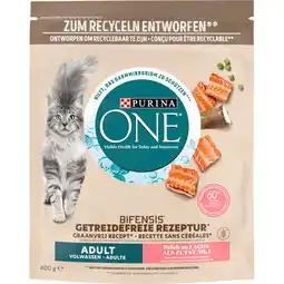 Jumbo Purina ONE Graanvrij Adult Kattenvoer Rijk aan Zalm aanbieding