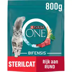 Jumbo PURINA ONE Sterilcat Rijk aan Rund kattenvoer 800 gr aanbieding