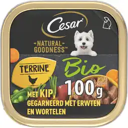 Jumbo Cesar Natural Goodness - Nat Hondenvoer - Biologische Kip 100g aanbieding