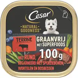 Jumbo Cesar Natural Goodness - Nat Hondenvoer - Rundvlees 100g aanbieding