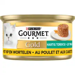 Jumbo Gourmet Gold Hartig Torentje Kattenvoer nat met Kip en Wortelen aanbieding