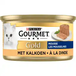 Jumbo Gourmet Gold Mousse Kattenvoer nat met Kalkoen aanbieding