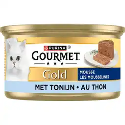 Jumbo Gourmet Gold Mousse Kattenvoer nat met Tonijn aanbieding